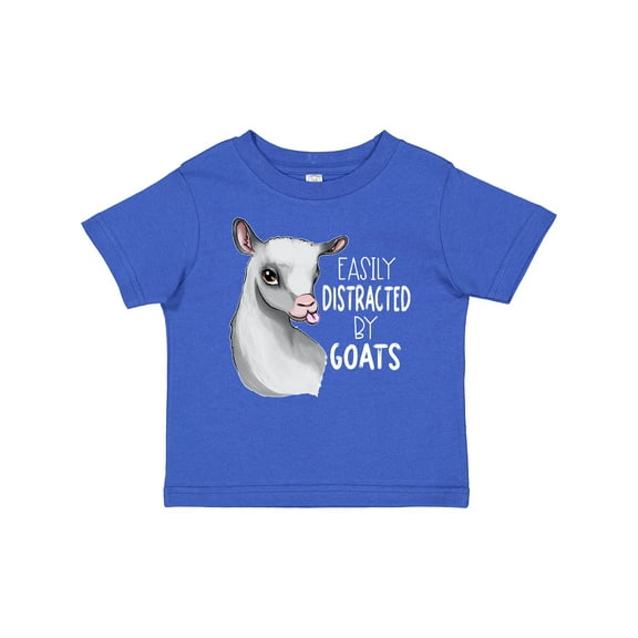 Inktastic Easily Distracted by Goats Cute Goat Boys or Girls Baby T-Shirt