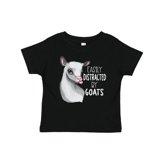 Inktastic Easily Distracted by Goats Cute Goat Boys or Girls Baby T-Shirt