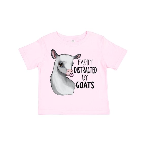 Inktastic Easily Distracted by Goats Cute Goat Boys or Girls Toddler T-Shirt