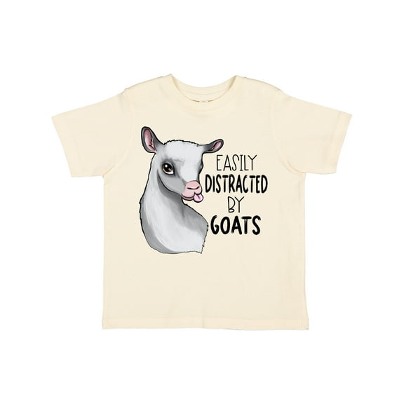Inktastic Easily Distracted by Goats Cute Goat Boys or Girls Toddler T-Shirt