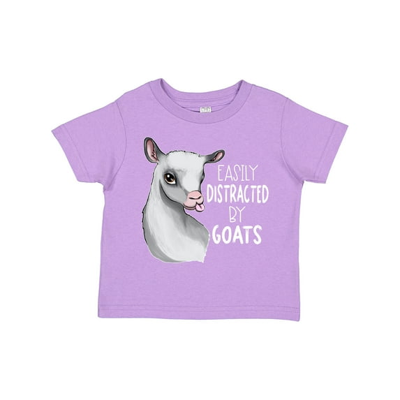 Inktastic Easily Distracted by Goats Cute Goat Boys or Girls Toddler T-Shirt