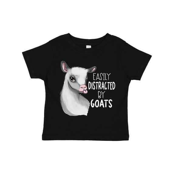 Inktastic Easily Distracted by Goats Cute Goat Boys or Girls Toddler T-Shirt