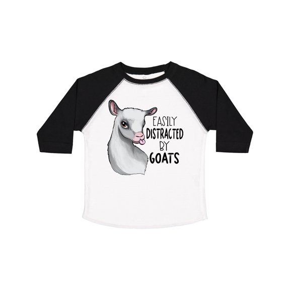 Inktastic Easily Distracted by Goats Cute Goat Boys or Girls Toddler T-Shirt