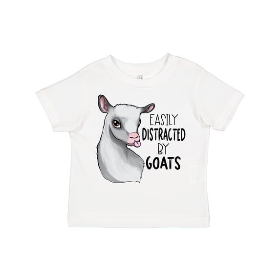 Inktastic Easily Distracted by Goats Cute Goat Boys or Girls Toddler T-Shirt