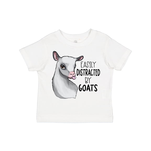 Inktastic Easily Distracted by Goats Cute Goat Boys or Girls Toddler T-Shirt
