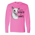 thumbnail image 1 of Inktastic Easily Distracted by Goats Cute Goat Long Sleeve T-Shirt, 1 of 5