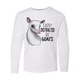 thumbnail image 1 of Inktastic Easily Distracted by Goats Cute Goat Long Sleeve Youth T-Shirt, 1 of 5