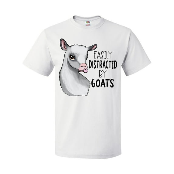 Inktastic Easily Distracted by Goats Cute Goat T-Shirt
