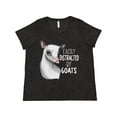 thumbnail image 1 of Inktastic Easily Distracted by Goats Cute Goat Women's Plus Size T-Shirt, 1 of 5