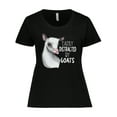 thumbnail image 1 of Inktastic Easily Distracted by Goats Cute Goat Women's Plus Size T-Shirt, 1 of 5