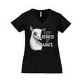 thumbnail image 1 of Inktastic Easily Distracted by Goats Cute Goat Women's Plus Size V-Neck T-Shirt, 1 of 5