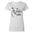 thumbnail image 1 of Inktastic Easily Distracted by Goats Cute Goat Women's T-Shirt, 1 of 5