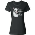 thumbnail image 1 of Inktastic Easily Distracted by Goats Cute Goat Women's T-Shirt, 1 of 5