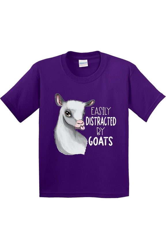 Easily Distracted by Goats Cute Goat Youth T-Shirt