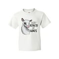thumbnail image 1 of Inktastic Easily Distracted by Goats Cute Goat Youth T-Shirt, 1 of 5