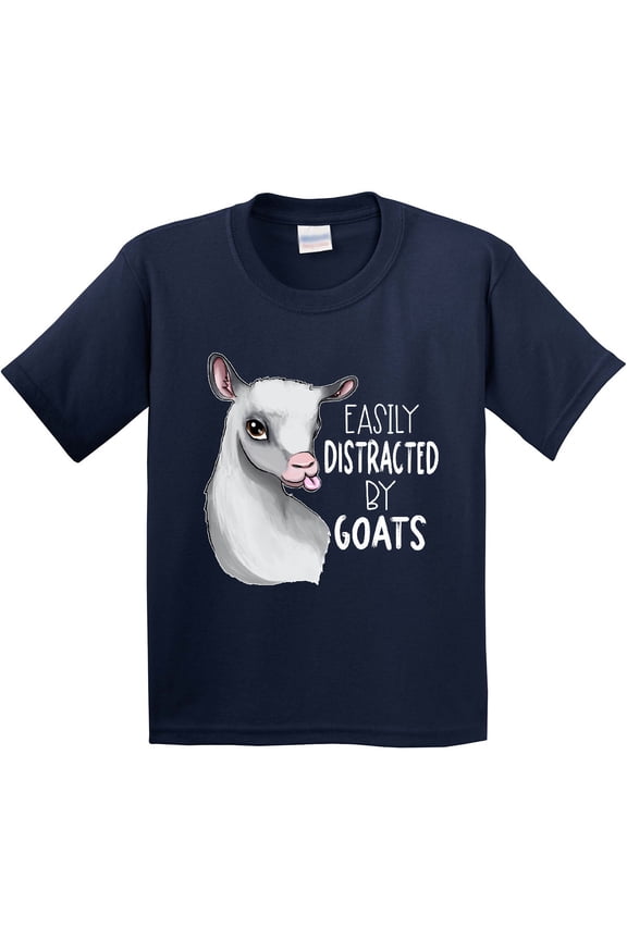 Easily Distracted by Goats Cute Goat Youth T-Shirt