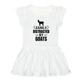 thumbnail image 1 of Inktastic Easily Distracted by Goats Girls Toddler Dress, 1 of 5