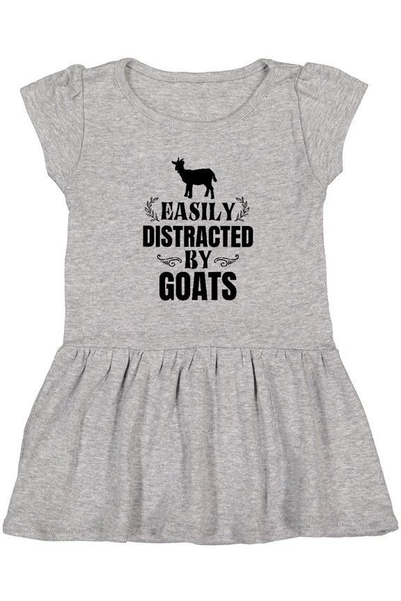 Easily Distracted by Goats Girls Toddler Dress