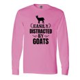 thumbnail image 1 of Inktastic Easily Distracted by Goats Long Sleeve T-Shirt, 1 of 5