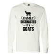 thumbnail image 1 of Inktastic Easily Distracted by Goats Long Sleeve T-Shirt, 1 of 5