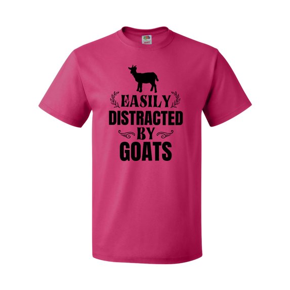 Inktastic Easily Distracted by Goats T-Shirt