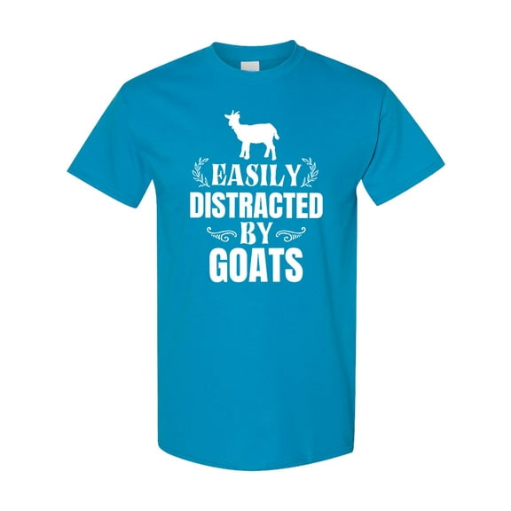 Inktastic Easily Distracted by Goats T-Shirt