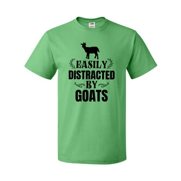 Inktastic Easily Distracted by Goats T-Shirt