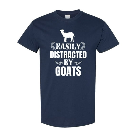 Inktastic Easily Distracted by Goats T-Shirt