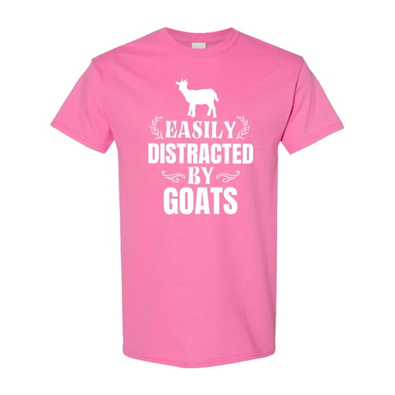 Inktastic Easily Distracted by Goats T-Shirt