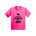 thumbnail image 1 of Inktastic Easily Distracted by Goats Youth T-Shirt, 1 of 5