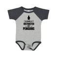 thumbnail image 1 of Inktastic Easily Distracted by Penguins Boys or Girls Baby Bodysuit, 1 of 5