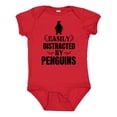 thumbnail image 1 of Inktastic Easily Distracted by Penguins Boys or Girls Baby Bodysuit, 1 of 5