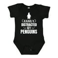 thumbnail image 1 of Inktastic Easily Distracted by Penguins Boys or Girls Baby Bodysuit, 1 of 5