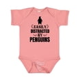 thumbnail image 1 of Inktastic Easily Distracted by Penguins Boys or Girls Baby Bodysuit, 1 of 5