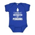 thumbnail image 1 of Inktastic Easily Distracted by Penguins Boys or Girls Baby Bodysuit, 1 of 5