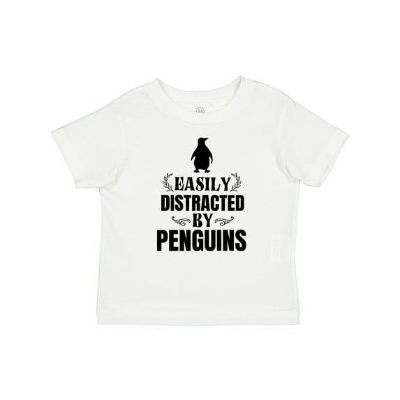 Inktastic Easily Distracted by Penguins Boys or Girls Baby T-Shirt