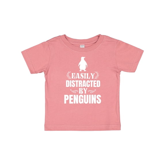 Inktastic Easily Distracted by Penguins Boys or Girls Baby T-Shirt