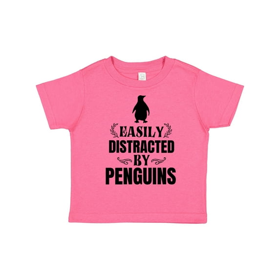 Inktastic Easily Distracted by Penguins Boys or Girls Toddler T-Shirt