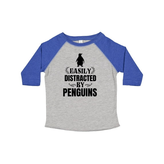 Inktastic Easily Distracted by Penguins Boys or Girls Toddler T-Shirt