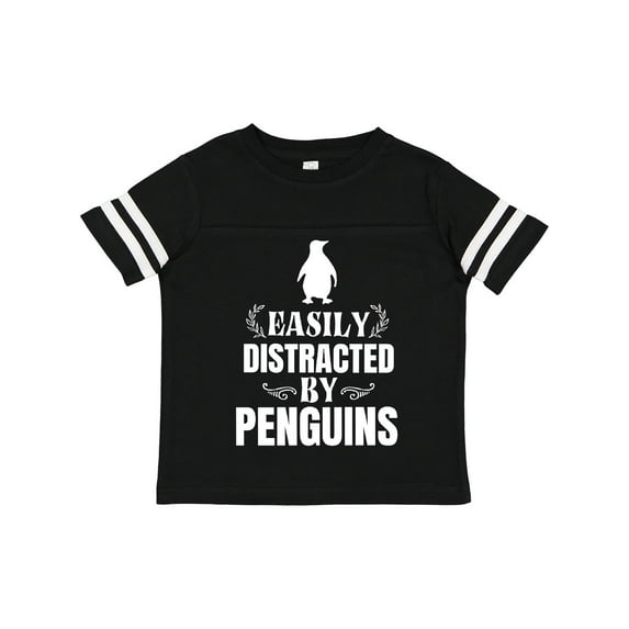 Inktastic Easily Distracted by Penguins Boys or Girls Toddler T-Shirt