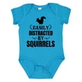 thumbnail image 1 of Inktastic Easily Distracted by Squirrels Boys or Girls Baby Bodysuit, 1 of 5