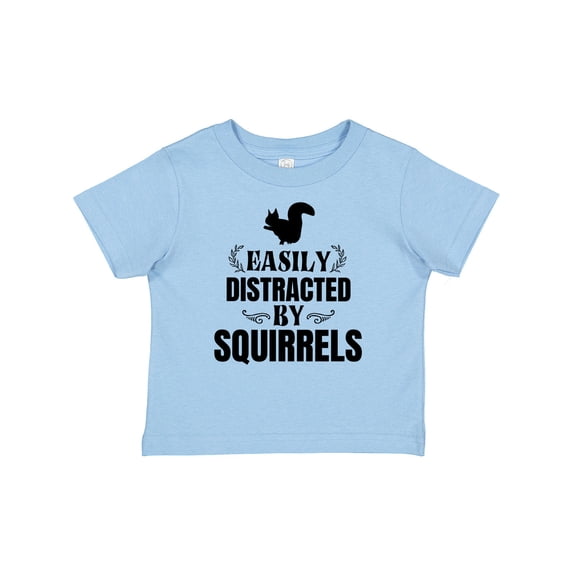 Inktastic Easily Distracted by Squirrels Boys or Girls Baby T-Shirt