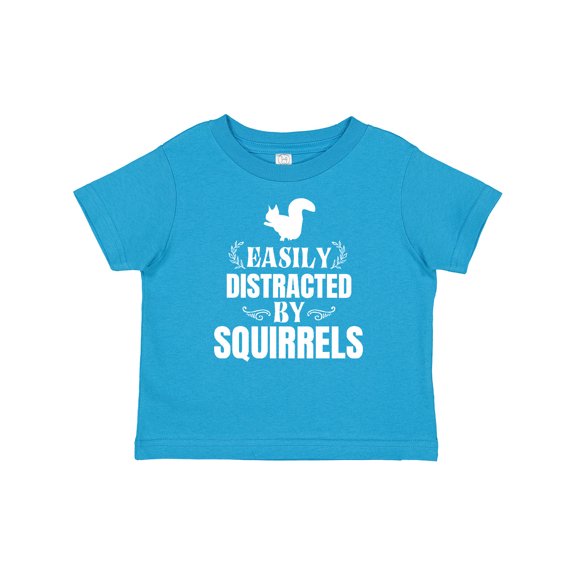 Inktastic Easily Distracted by Squirrels Boys or Girls Baby T-Shirt
