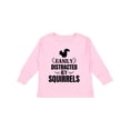 thumbnail image 1 of Inktastic Easily Distracted by Squirrels Boys or Girls Long Sleeve Toddler T-Shirt, 1 of 5