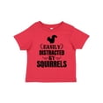 thumbnail image 1 of Inktastic Easily Distracted by Squirrels Boys or Girls Toddler T-Shirt, 1 of 5