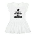 thumbnail image 1 of Inktastic Easily Distracted by Squirrels Girls Toddler Dress, 1 of 5