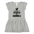 thumbnail image 1 of Inktastic Easily Distracted by Squirrels Girls Toddler Dress, 1 of 5
