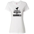 thumbnail image 1 of Inktastic Easily Distracted by Squirrels Women's T-Shirt, 1 of 5