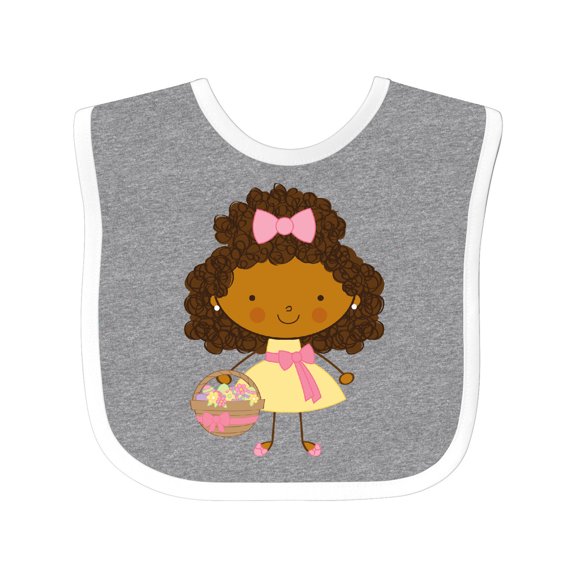 Inktastic Easter African American Girl Girls Baby Bib