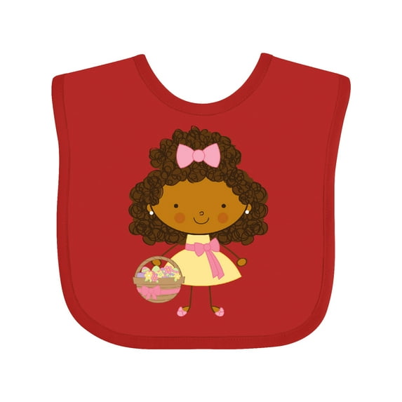 Inktastic Easter African American Girl Girls Baby Bib